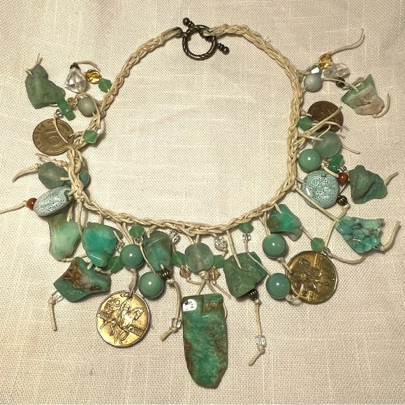 Jewelry - Bohemian hand strung toggle necklace